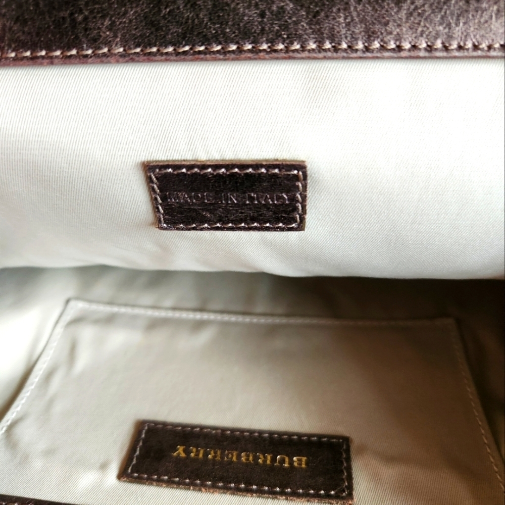 Burberry Brown Leather Clutch - Picture 3 of 9
